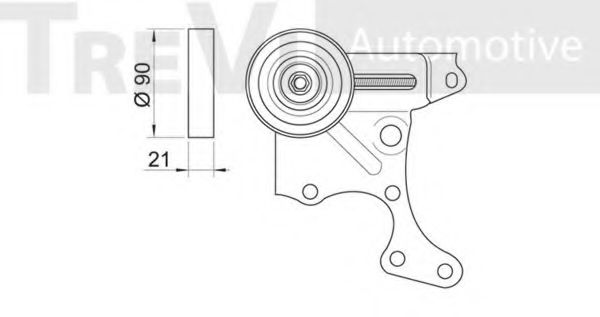 Натяжная планка, поликлиновой ремень TREVI AUTOMOTIVE A1996