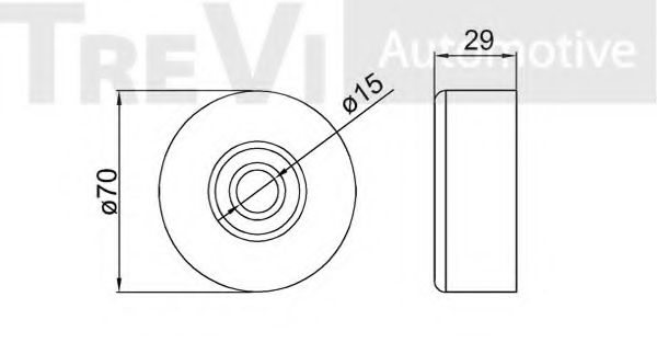 Паразитный / ведущий ролик, поликлиновой ремень TREVI AUTOMOTIVE T2149