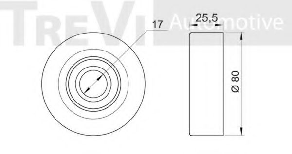 Натяжной ролик, поликлиновой  ремень BERTOLOTTI 102441