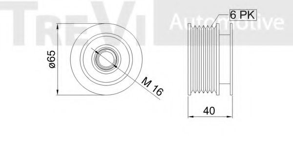 Механизм свободного хода генератора TREVI AUTOMOTIVE AP1226
