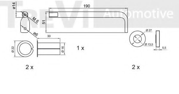 Комплект роликов, поликлиновой ремень FI. DI. FI13930