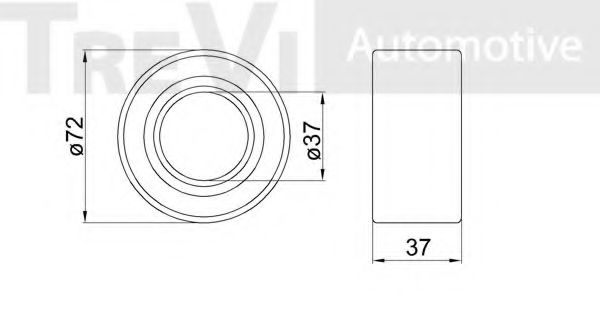 Комплект подшипника ступицы колеса TREVI AUTOMOTIVE WB1208