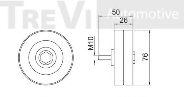 Паразитный / ведущий ролик, поликлиновой ремень AUTEX 654031