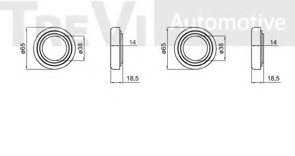 Комплект подшипника ступицы колеса TREVI AUTOMOTIVE 20481
