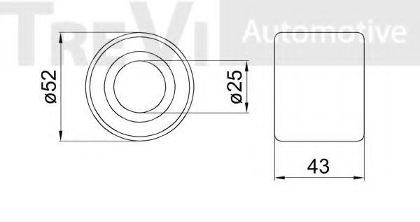 Комплект подшипника ступицы колеса TREVI AUTOMOTIVE 41192