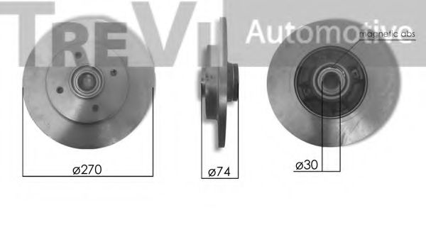 Комплект подшипника ступицы колеса TREVI AUTOMOTIVE WB2223