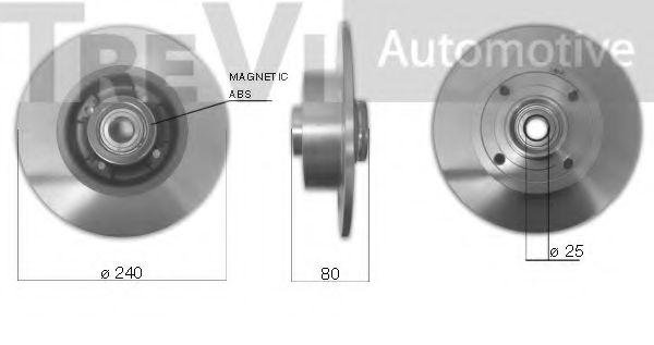 Комплект подшипника ступицы колеса TREVI AUTOMOTIVE WB2268