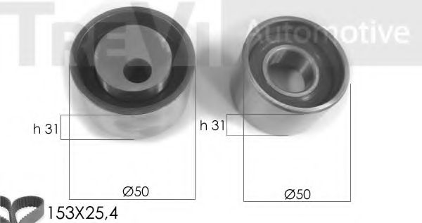 Комплект ремня ГРМ TREVI AUTOMOTIVE KD1011