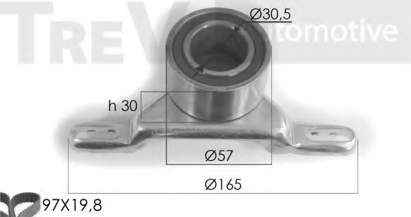 Комплект ремня ГРМ TREVI AUTOMOTIVE KD1116