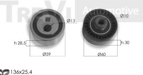 Комплект ремня ГРМ TREVI AUTOMOTIVE KD1336