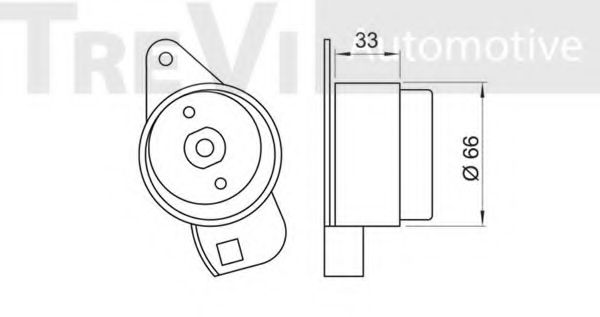 Натяжной ролик, ремень ГРМ TREVI AUTOMOTIVE S16501