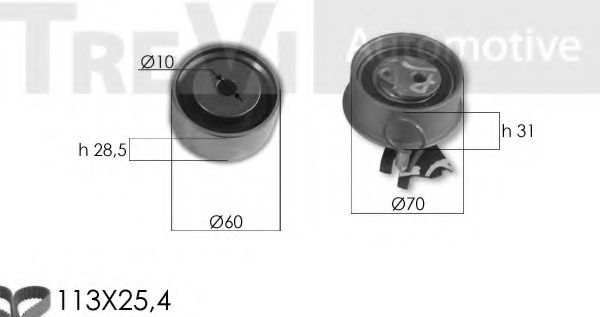 Комплект ремня ГРМ TREVI AUTOMOTIVE KD1456