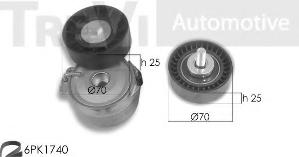 Поликлиновой ременный комплект TREVI AUTOMOTIVE KA1062