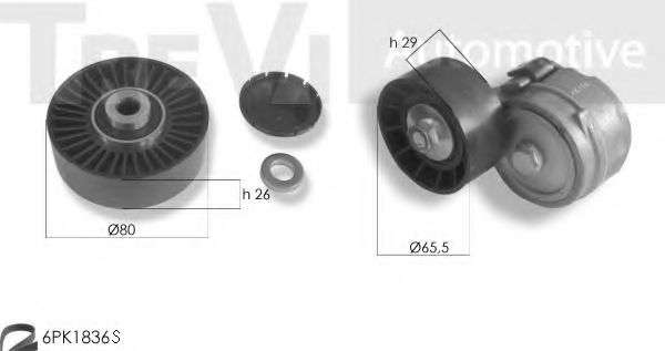 Поликлиновой ременный комплект TREVI AUTOMOTIVE KA1133