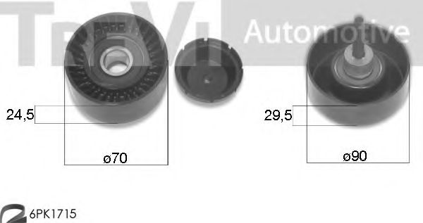 Комплект роликов, поликлиновой ремень TREVI AUTOMOTIVE KA1145F