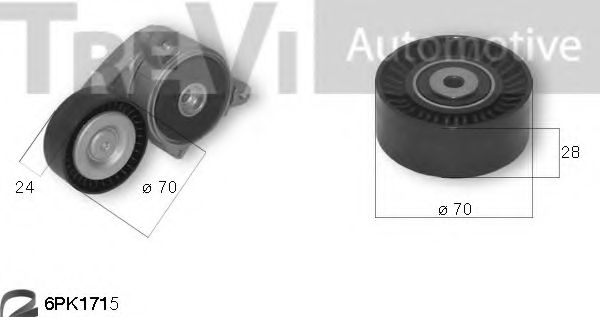 Поликлиновой ременный комплект TREVI AUTOMOTIVE KA1166