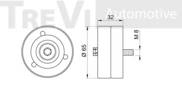 Натяжной ролик, поликлиновой  ремень TREVI AUTOMOTIVE TA1929