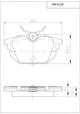 Комплект тормозных колодок, дисковый тормоз FI.BA FBP4129