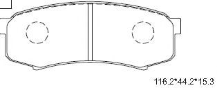 Комплект тормозных колодок, дисковый тормоз ASIMCO KD2281