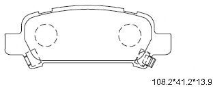 Комплект тормозных колодок, дисковый тормоз ASIMCO KD3715