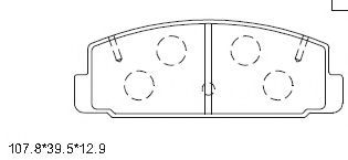 Комплект тормозных колодок, дисковый тормоз ASIMCO KD3791