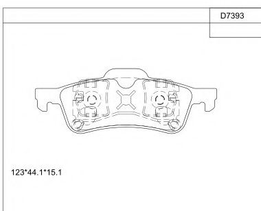 Комплект тормозных колодок, дисковый тормоз ASIMCO KD7393