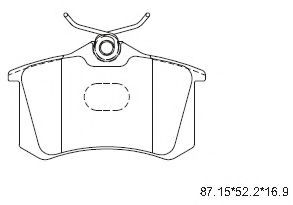Комплект тормозных колодок, дисковый тормоз ASIMCO KD7797