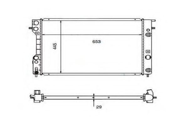 Радиатор, охлаждение двигателя GERI 13502
