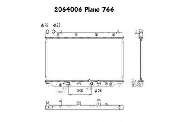 Радиатор, охлаждение двигателя GERI 30115