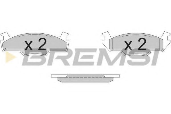 Комплект тормозных колодок, дисковый тормоз BREMSI BP2162