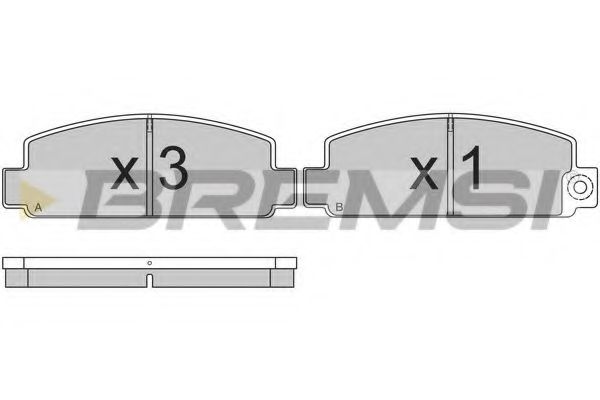 Комплект тормозных колодок, дисковый тормоз BREMSI BP2183