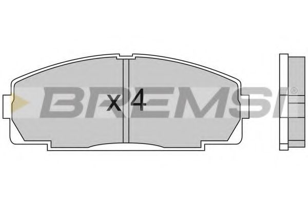 Комплект тормозных колодок, дисковый тормоз BREMSI BP2438