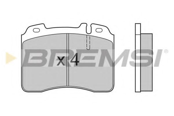 Комплект тормозных колодок, дисковый тормоз BREMSI BP2506
