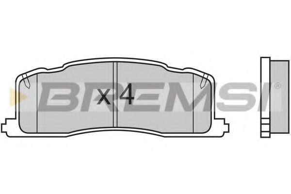 Комплект тормозных колодок, дисковый тормоз BREMSI BP2538