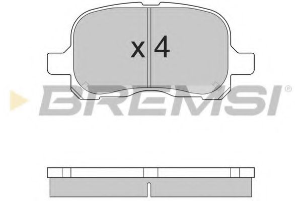 Комплект тормозных колодок, дисковый тормоз BREMSI BP2859