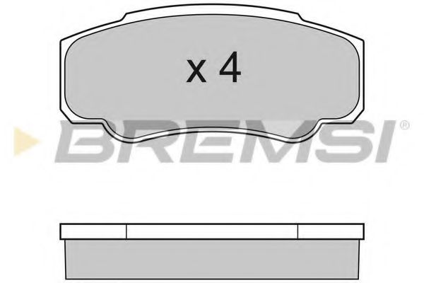 Комплект тормозных колодок, дисковый тормоз BREMSI BP2996