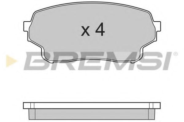 Комплект тормозных колодок, дисковый тормоз BREMSI BP3205