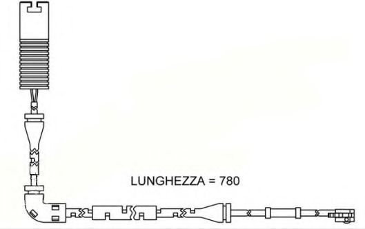 Сигнализатор, износ тормозных колодок BREMSI WI0623