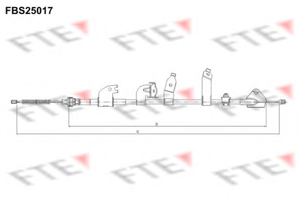 Трос, стояночная тормозная система FTE FBS25017