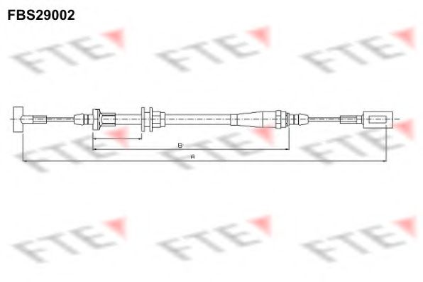 Трос, стояночная тормозная система FTE FBS29002