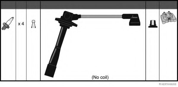 Комплект проводов зажигания HERTH+BUSS JAKOPARTS J5383026