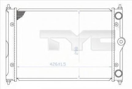 Радиатор, охлаждение двигателя TYC 737-0044