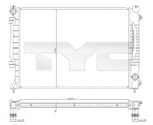 Радиатор, охлаждение двигателя TYC 702-0017
