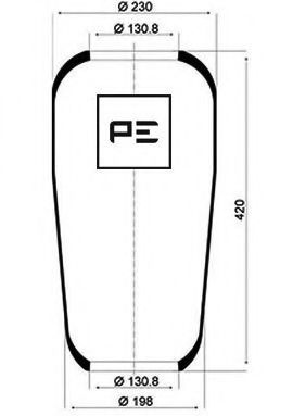 Кожух пневматической рессоры PE Automotive 084.062-70A