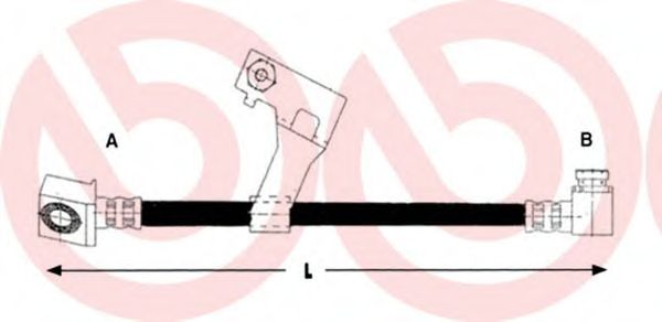 Тормозной шланг BREMBO T 11 008