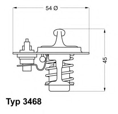 Термостат, охлаждающая жидкость WAHLER 3468.88D