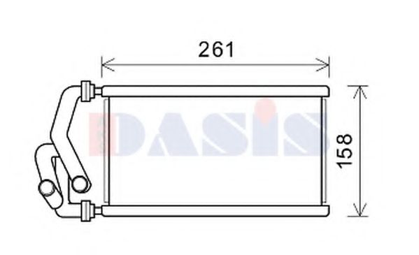 Теплообменник, отопление салона AKS DASIS 109004N