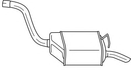 Глушитель выхлопных газов конечный AKS DASIS SG26663