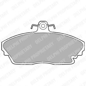 Комплект тормозных колодок, дисковый тормоз DELPHI LP1210