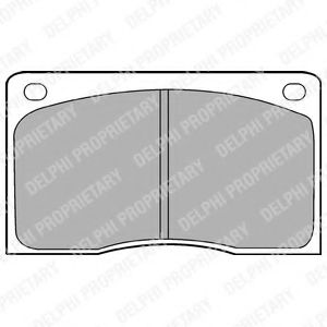 Комплект тормозных колодок, дисковый тормоз DELPHI LP132